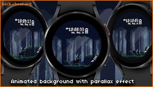 Pixel Art Forest Watch Face screenshot