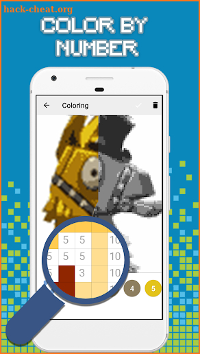 Pixel Art Fortn Nite - BattleRoyal Number Coloring screenshot