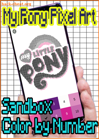 Pixel art Little Pony sandbox Color by number screenshot