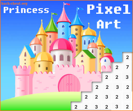 Pixel Art Princess Color By Number Game screenshot