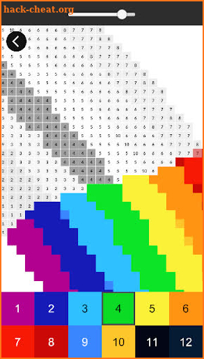 Pixel Art Rainbow Color By Number screenshot