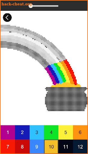 Pixel Art Rainbow Color By Number screenshot