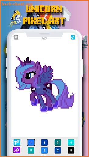 Pixel Art - Unicorn Coloring by Number screenshot