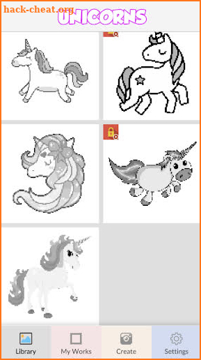 Pixel Art Unicorns - Color By Number screenshot