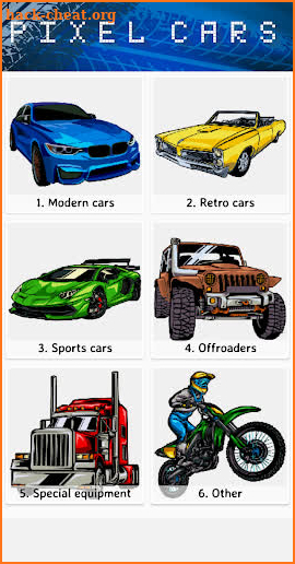 Pixel Car Color by Number screenshot