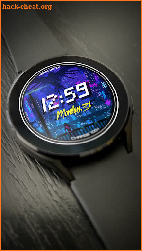 Pixel Cyberpunk Watch Face screenshot