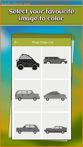Pixel Draw Car - Kids Coloring Pixel Art screenshot