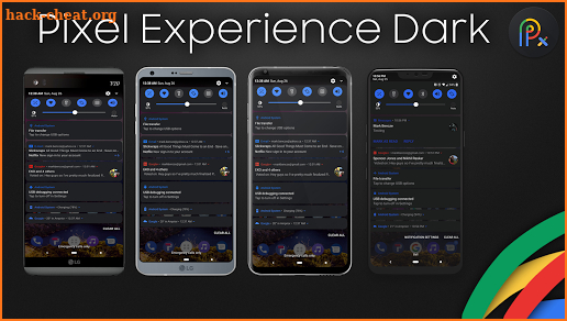 Pixel Experience Theme Dark for LG G7 screenshot