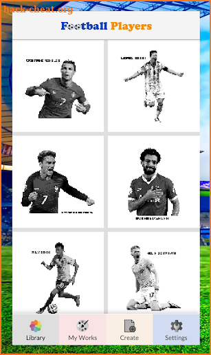 Pixel Football Player Coloring Pages by Number screenshot
