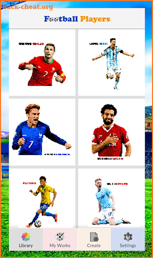 Pixel Football Player Coloring Pages by Number screenshot