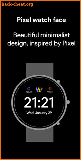 Pixel Minimal Watch Face screenshot