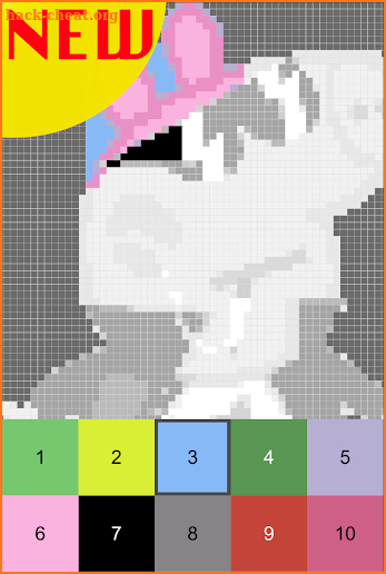 Pixel Piggy In Number Art Coloring screenshot
