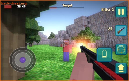 Pixel Shooter War On Island 3D screenshot