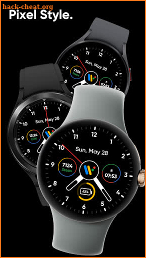 Pixel Style Analog Watch Face screenshot