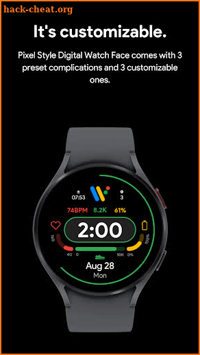 Pixel Style Digital Watch Face screenshot
