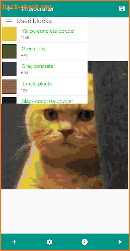 Pixelart builder for Minecraft screenshot