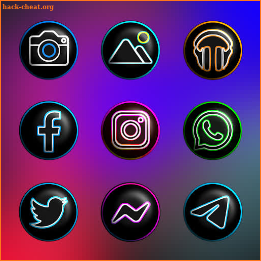 Pixly Dark 3D - Icon Pack screenshot