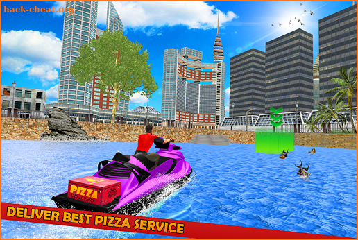 Pizza Delivery Jet Ski Fun screenshot