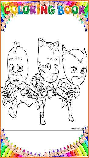 PJ mask coloring book for adult by fans screenshot