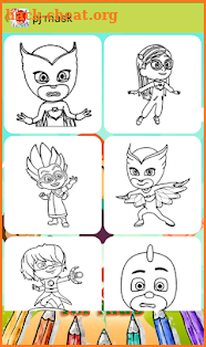 Pj Masks coloring book of kids screenshot