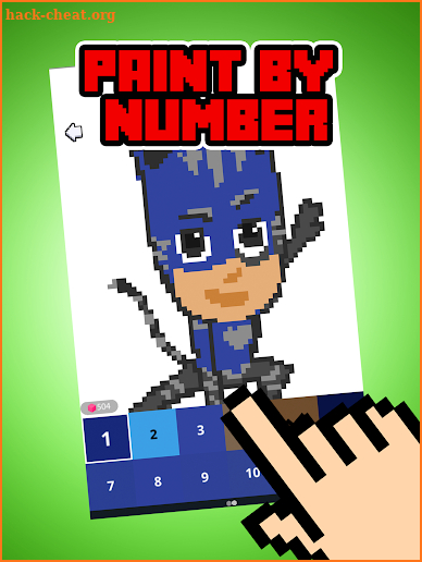 PJ Pixel Hero Masks - Color by Number screenshot
