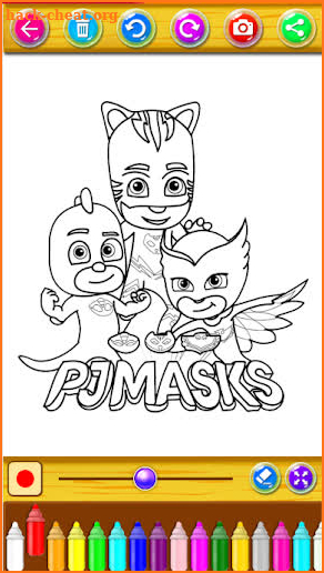 PJ Superheroes Masks coloring book screenshot
