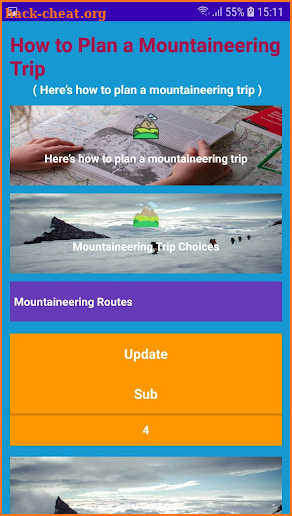 Plan a Mountaineering Trip screenshot