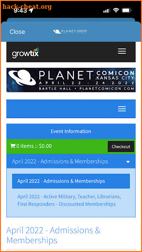 Planet Comicon Kansas City screenshot