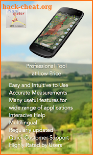 Planimeter - GPS area measure | land survey on map screenshot