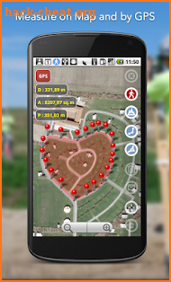 Planimeter - GPS area measure | land survey on map screenshot