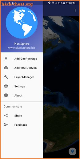 PlaniSphere Virtual Globe screenshot