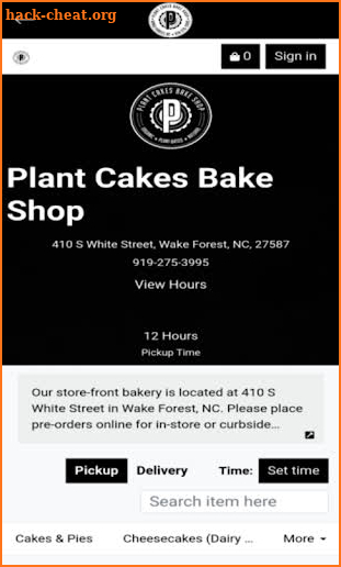 Plant Cakes Bake Shop screenshot