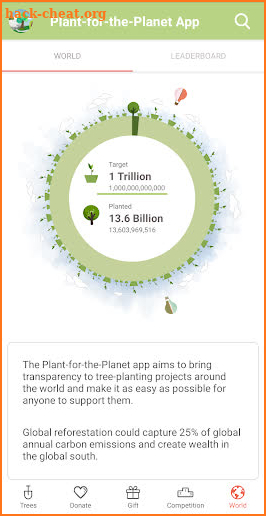 Plant-for-the-Planet – Trillion Tree Campaign screenshot
