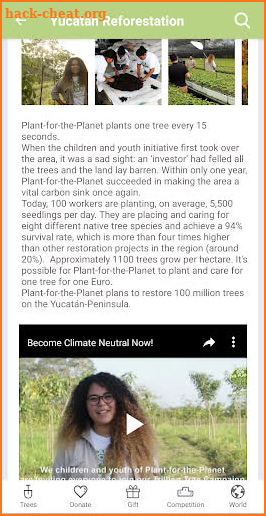 Plant-for-the-Planet – Trillion Tree Campaign screenshot