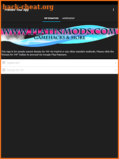 Platinmods VIP Donation App screenshot