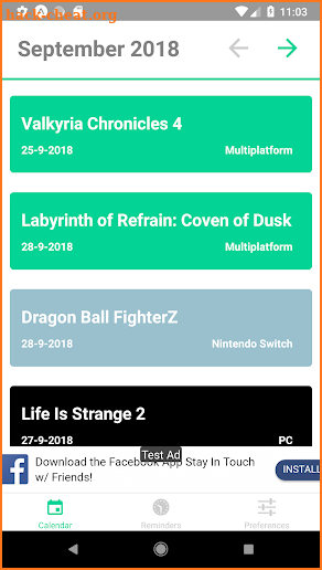 Play Date: Video Game Calendar screenshot