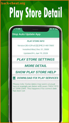 Play Store Setting Shortcut& Stop Auto Update Apps screenshot