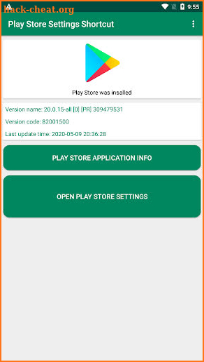 Play Store Settings Shortcut screenshot