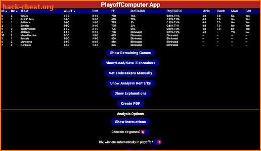 PlayoffComputer screenshot