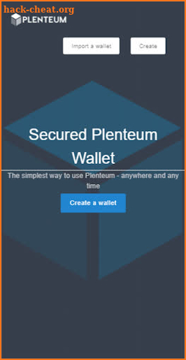 Plenteum Wallet screenshot