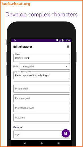Pluot | character and story planner for writers screenshot