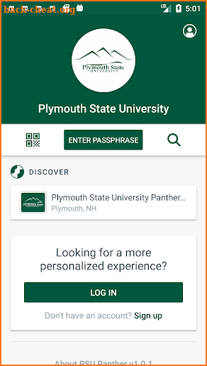 Plymouth State University screenshot