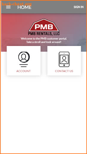 PMB Rentals Customer Portal screenshot