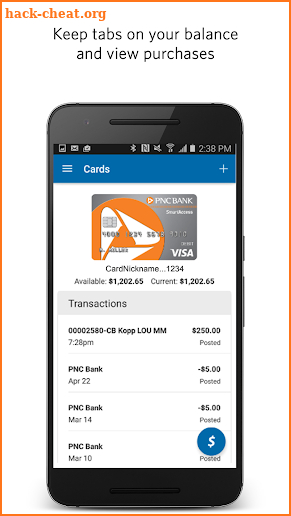 PNC SmartAccess® Card screenshot