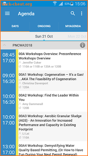 PNCWA2018 Conference screenshot