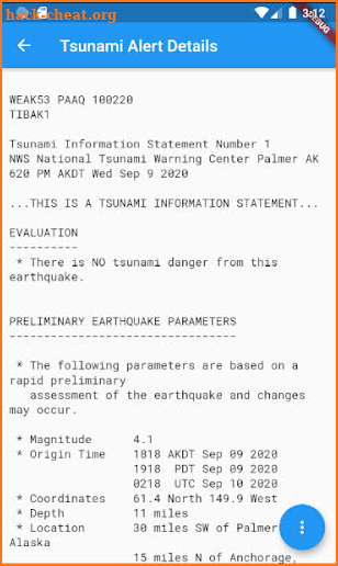 PNW Tsunami Alerts screenshot