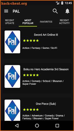 Pocket Anime List : [ PAL Client ] screenshot