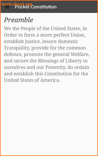 Pocket Constitution screenshot