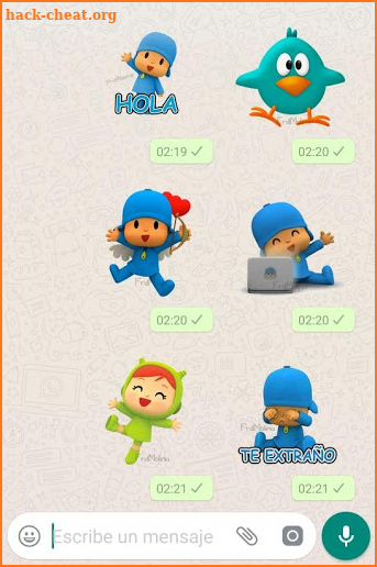 Pocoyo stickers for WhatsApp screenshot