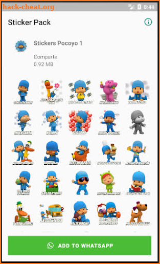 Pocoyo Stickers para Whatsapp screenshot